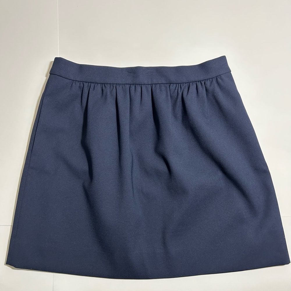 JCrew Navy Blue Pointe A-Line Mini Skirt Size 8